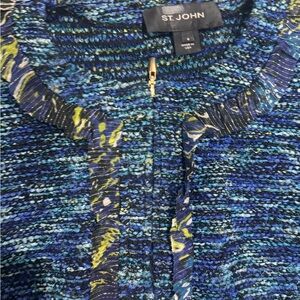 St. John Multicolor Textured Knit Jacket